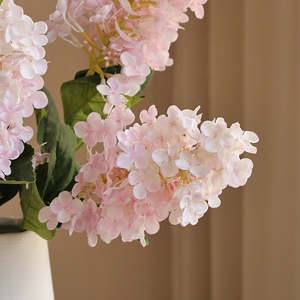 5 têtes 3D fleurs artificielles real touch hortensia buissons à vendre - Product Image 1