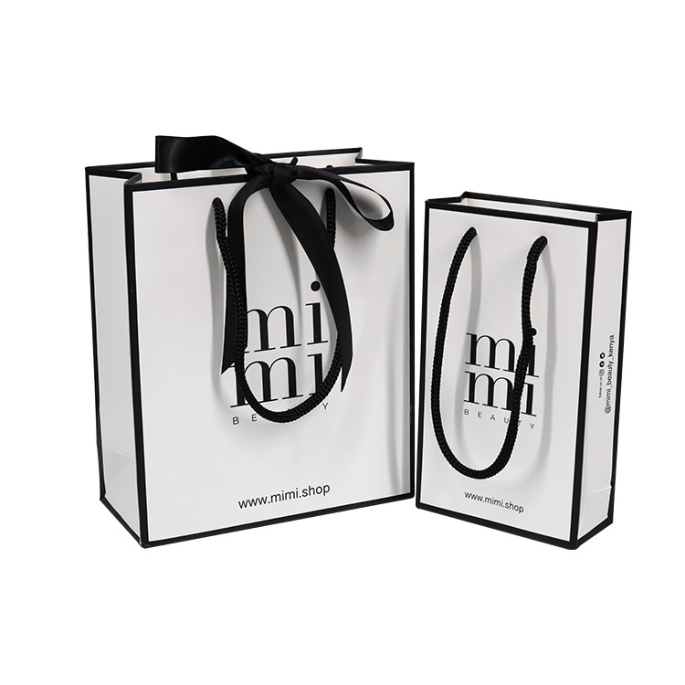 Accept different size shopping paper gift bag with tissue paper