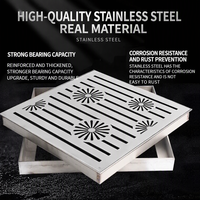 Grille de drainage robuste en acier inoxydable pour caniveaux de voirie municipale, cuisines, allées et cours