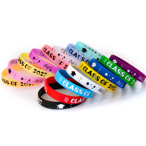 Braccialetti in Silicone Economici per la Classe del 2027, Bracciali in Gomma per Cerimonie di Laurea e Eventi Scolastici - Product Image 1