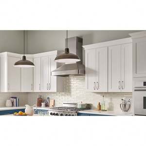 Armoire de cuisine modulaire de style américain personnalisée, îlot de cuisine blanc, armoire murale, garde-manger complet, armoire de rangement pour villa - Product Image 3