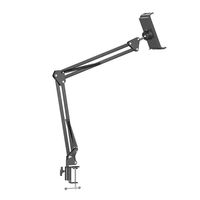 Support métallique robuste pour téléphone/tablette, support flexible à col de cygne avec rotation à 360°, bras long pour appareils de 4 à 11 pouces