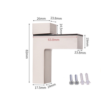 ZFYL B-12 gros soudage décoratif Angle flottant étagère coin panneau de verre supports de montage