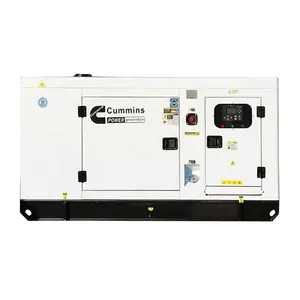 Generator diesel daya Cummins 50kva 40kw 50hz, generator diesel suara tidak berisik tipe berpendingin air tiga fase