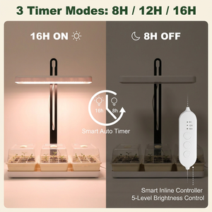 Kit per la Germinazione di Semi da Interno con Luce LED: Lampada da Coltivazione da 20W con Cupole di Umidità per Aumentare il Tasso di Germinazione OEM & ODM - Product Image 3