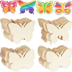 ป้ายไม้รูปผีเสื้อแบบตัดแต่ง สำหรับตกแต่งงาน DIY วันเกิด งานแต่งงาน ของตกแต่งบ้าน-สำหรับอุปกรณ์จัดงานปาร์ตี้ - Product Image 2