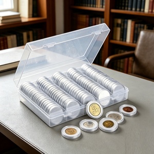 Caja de Almacenamiento a Prueba de Polvo para Monedas, Transparente, de Acrílico, con Logotipo Personalizado, Fácil de Ensamblar, para Diseño DIY - Product Image 2