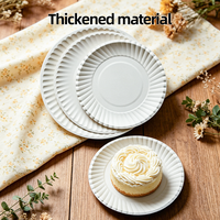Assiettes en papier rondes classiques écologiques de 6 pouces, 1000 pièces, blanches, non enduites, jetables, pour fêtes et desserts, en vrac