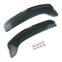 Lot de 2 déflecteurs de vent et de pluie intégrés, installation facile, style court teinté, pour Renault Trafic MK2 2001-2014