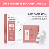 OEM personnalisation en petits lots masque facial au vrai bio collagène feuille hydratant sommeil masques de soin du visage de nuit