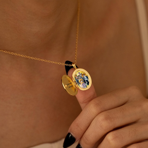 Collier avec pendentif photo ovale personnalisé, plaqué or, acier inoxydable, collier avec pendentif photo personnalisé, <span class=keywords><strong>bijoux</strong></span> minimalistes, sans rouille - Product Image 4