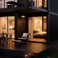 Maison préfabriquée à deux étages à partir de conteneurs maritimes, maison de luxe avec terrasse, conforme aux normes IBC