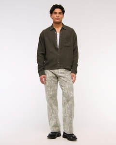 Vêtements Jeans pour hommes 100% coton <span class=keywords><strong>Beige</strong></span> Vintage Workwear Baggy Jeans Usine d'impression Logo personnalisé Mode Jeans confortables pour hommes - Product Image 5