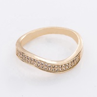 Anillo de Moda para Mujer, Diseño Religioso Grande, con Baño de Oro de 18K, Tecnología de Incrustación, Joyería de Primera Calidad, Gran Venta en Alibaba