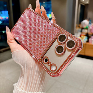 Funda de Teléfono Móvil con Brillantina <span class=keywords><strong>y</strong></span> Diseño de Rombo para <span class=keywords><strong>iPhone</strong></span> 17 <span class=keywords><strong>Pro</strong></span> <span class=keywords><strong>Max</strong></span>, 11, 12, <span class=keywords><strong>13</strong></span>, <span class=keywords><strong>14</strong></span>, 15, 16 <span class=keywords><strong>Pro</strong></span> <span class=keywords><strong>Max</strong></span>, Funda con Diamantes para Chicas - Product Image 2