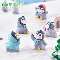 Pingouin amusant paysage bricolage bonsaï décoration succulente neige accessoires mignon animal pvc plastique pingouin
