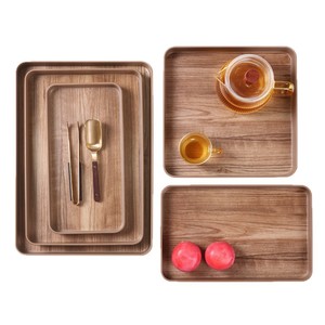 ถาดไม้สไตล์ญี่ปุ่น – จานขนมหวานไม้เนื้อแข็ง, จานผลไม้ทรงกลมและสี่เหลี่ยม, จานรองชา ถาดขนมปัง – ถาดเสิร์ฟสไตล์เรียบง่าย - Product Image 5