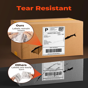 LTLL stiker kode batang, Film mutiara putih terang sensitif panas perekat hewan peliharaan Printer Barcode stiker PVC persegi panjang disesuaikan tahan air minyak - Product Image 4