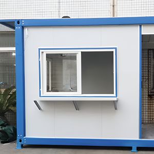 20 फीट लाइट स्टील सैंडविच पैनल कंटेनर हाउस प्रीफैब कार्यालय की दुकान में डेरा डाले घर डिचेबल डोरमैन अस्पताल विला लिविंग रूम - Product Image 2