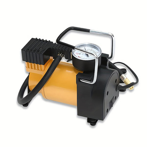 เครื่องเติมลมยางแบบพกพา 12v กระบอกสูบเดี่ยวพร้อมเกจวัดสำหรับรถขนาดกะทัดรัดและรถจักรยานยนต์ - Product Image 2