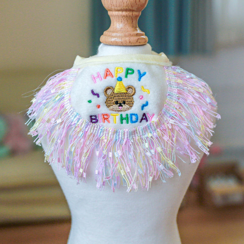 Bavoir d'anniversaire d'ours