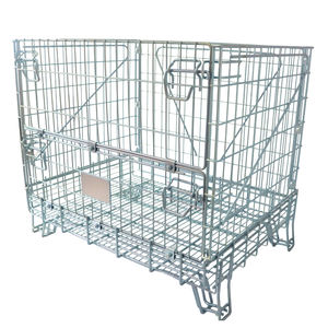 Conteneur en treillis métallique multi-usages détachable avec roues <span class=keywords><strong>Cage</strong></span> de rangement mobile avec couvercle - Product Image 6