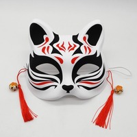 Masque demi-visage petit renard pour femmes rétro bricolage japonais Cosplay masque de chat mignon masque facial transfrontalier exclusif