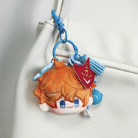 Personnage de dessin animé mignon personnalisé poupée porte-clés en tissu doux tête de coton en peluche