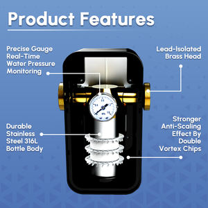 Système <span class=keywords><strong>anti</strong></span>-calcaire de puces turbo à polarisation ionique physique pure avec détartreur d'eau central à double technologie Vortex SAAS - Product Image 3
