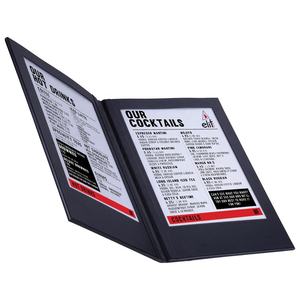 Copertina Menu Illuminata a LED a 2 Pagine Nera per <span class=keywords><strong>Ristorante</strong></span> Bar Club Inserimento Foglio 8.5x11'' Logo Luminoso sulla Copertina - Product Image 1