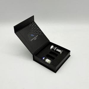 Recyclable Black <b>Magnetic</b> Paper <b>Box</b> For 2ml3ml Single Peptide Vials Custom Insert Cardboard Packaging <b>Box</b> For Multiple Small <b>Box</b> - Product Image 6