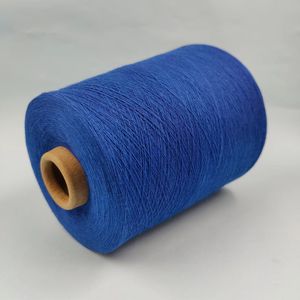 Fabrika toptan iplik 60 pamuk 40 akrilik iplik boyama dokuma için koyu mavi akrilik pamuk karışımlı iplik - Product Image 6