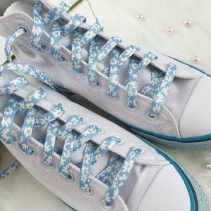 Cordones de poliéster personalizados para botas, cordones impresos con diseño floral, cordones al por mayor - Product Image 1