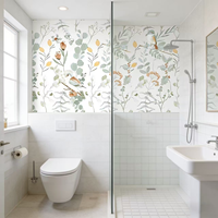 Carrelage de sol en porcelaine émaillée à motif floral moderne avec oiseaux, 600x1200mm, pour cuisine et salle de bain