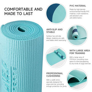 Custom Logo Manufacturer High Quality Eco-Friendly Fitness Pilates Anti-slip 6mm <strong>PVC</strong> Printed <strong>Yoga</strong> <strong>Mat</strong> - Product Image 2