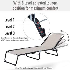 Cuna clásica para acampar, fácil de plegar, sofá cama individual <span class=keywords><strong>reclinable</strong></span> básico plegable, cama para acampar, cunas, tienda de campaña, litera - Product Image 5