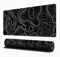 Tapis de bureau XXL pour jeux vidéo, grand tapis de souris et clavier, design tendance, tapis de jeu pour ordinateur avec bords cousus, imperméable