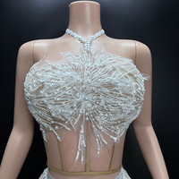Novance Y3491-B blanc gland été robe sans bretelles deux pièces mode femmes vêtements robes de luxe femmes élégant