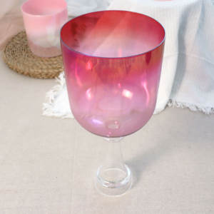 ZHQH Rose Pink Crystal Handle Cuenco para cantar Cristal de cuarzo puro Grail para terapia de sonido <span class=keywords><strong>sagrado</strong></span> - Product Image 2