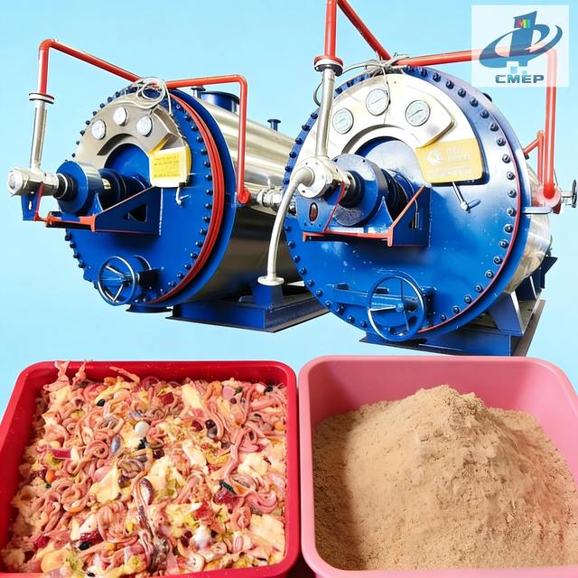 6 Tons Slaughterhouse Poultry Waste Machine Makes Animal Feed & Organic Fertilizer