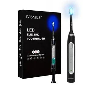 IVISMILE批发专业牙齿美白蓝色led灯电动牙刷