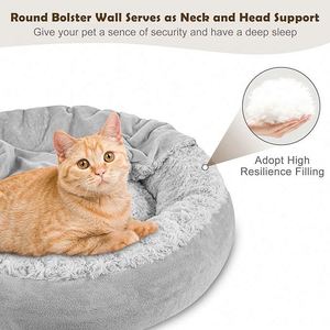 Free Sample Small <b>Dog</b> <b>Bed</b> Cat <b>Bed</b> with Hooded Blanket, Cozy Cuddler Luxury Puppy Pet <b>Bed</b>, Donut Round Calming <b>Dog</b> Burrow <b>Cave</b> - Product Image 3