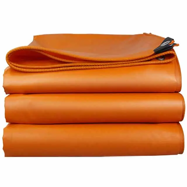 Orange Color PVC Fiberglass Fireproof Blanket Tarpaulin