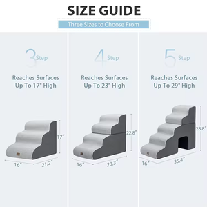 Küçük köpek aksesuar katı desen bez çekyat kaymaz çıkarılabilir yıkanabilir sünger merdiven kadife köpük Pet adımlar evcil hayvan yatakları - Product Image 3