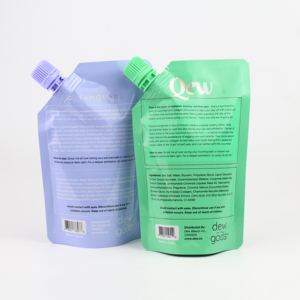 Bolsa Holográfica Personalizada para Cosméticos, Recargable, con Boquilla, Doypack Vertical para Líquidos, Bolsa con Boquilla para Productos de Cuidado de la Piel - Product Image 4