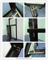 Fenêtres à battants en aluminium Philippines, design moderne, insonorisées, certifiées Energy Star, avec moustiquaire en fibre de verre, à battants