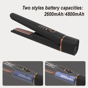 <span class=keywords><strong>Fer</strong></span> à lisser USB personnalisé <span class=keywords><strong>fer</strong></span> plat en titane portable avec 3 réglages de température 4800Mah bouclés et droits à double usage - Product Image 5