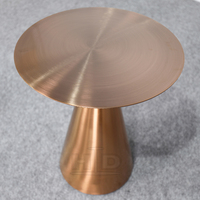 Mini table basse de luxe en acier inoxydable doré Console latérale ronde moderne pour meubles de maison d'intérieur de salon