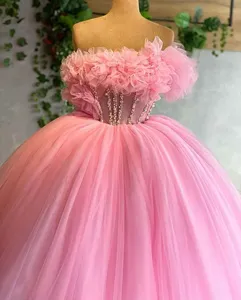 Nuevo Vestido de Gala Rosa para Fiesta de Cumpleaños y Graduación, Dulces 16 Años, Vestido de 15 Años, <span class=keywords><strong>Vestidos</strong></span> de Quinceañera Princesa Económicos MQ668 - Product Image 2