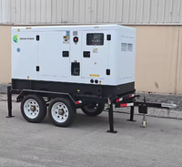 Générateur diesel silencieux 16KW 20KW 30KW 40KW 50KW 60KW 80KW 100KW sur remorque à vendre